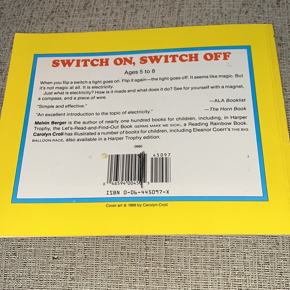 Switch on, switch off 1989 kids book - Picture 2 of 2